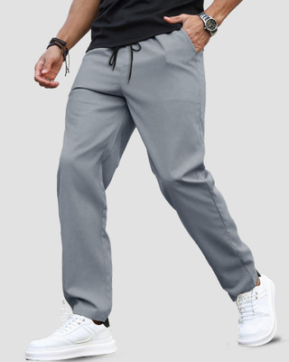 EyeBogler Solid Men Grey Track Pants