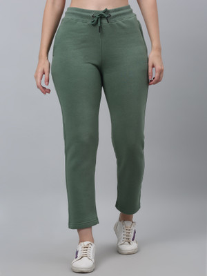 CANTABIL Solid Women Green Track Pants