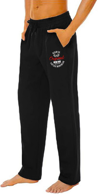 Kartblack Printed Men Black Track Pants