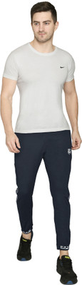 Wild Magic Solid, Washed, Self Design Men Black Track Pants