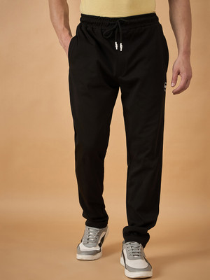 Club York Solid Men Black Track Pants