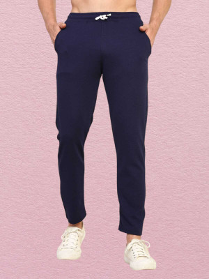 FABLOID Solid Men Dark Blue Track Pants
