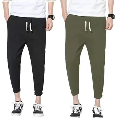 Reya Solid Men Black, Green Track Pants