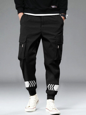TRIPR Printed Men Black Track Pants