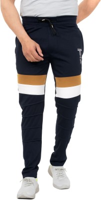 GEE 5 Colorblock Men Dark Blue Track Pants