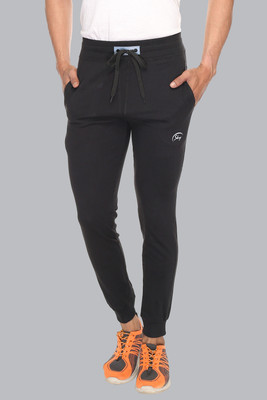 SKYKNIT Solid Men Black Track Pants