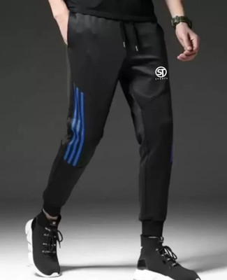 ST Sports Striped Men Blue, Black Track Pants