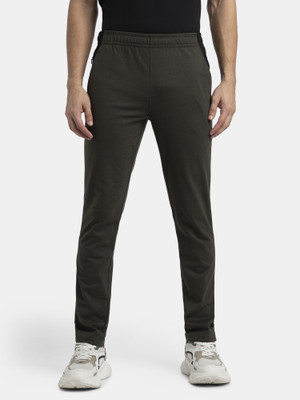 JOCKEY AM75 Super Combed Cotton Rich Solid Men Dark Green Track Pants