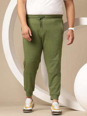 Sztori Solid Men Green Track Pants