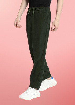 shri krishna textiles Regular Fit Men Dark Green Trousers