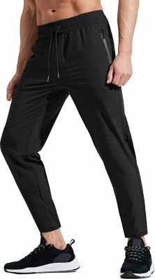 Lripsome Solid Men Black Track Pants