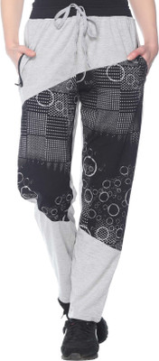 HouseOfCommon Printed Women Grey Track Pants