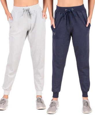 UZARUS Solid Women Blue, Silver Track Pants