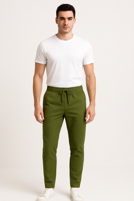 SSDSSFASHION Solid Men Olive, Green Track Pants