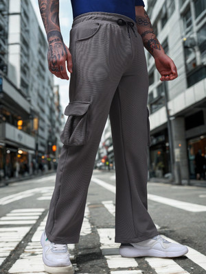 MADSTO Self Design Men Grey Track Pants