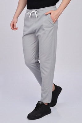 FOXTER Solid Men Silver Track Pants