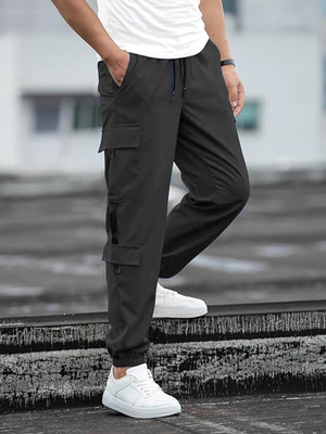 vndnam Solid Men Grey Track Pants
