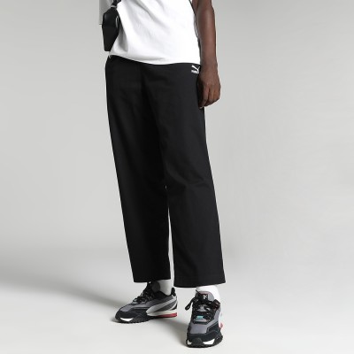 PUMA BETTER CLASSICS Woven Solid Men Black Track Pants