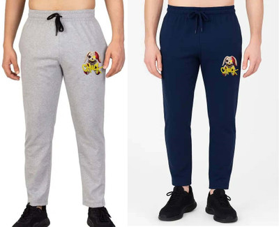 LARRY & EVA Printed Men Grey, Blue Track Pants