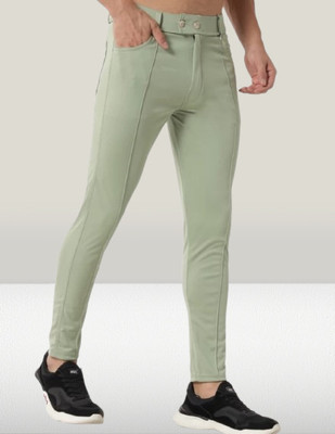 Nitya TrackP Solid Men Light Green Track Pants