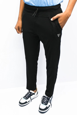 RV ROYAL Solid Men Black Track Pants