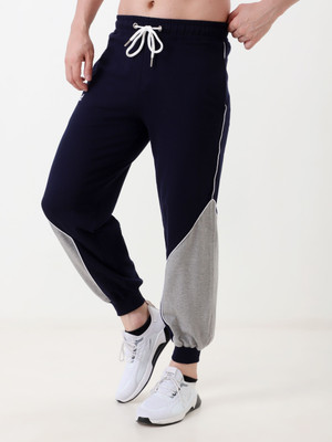 Resteez Striped Men Dark Blue, Grey Track Pants