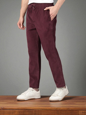 THE SARTHI FASHION TREND Self Design Men Purple Track Pants