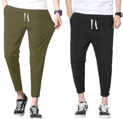 RDX Solid Men Green, Black Track Pants