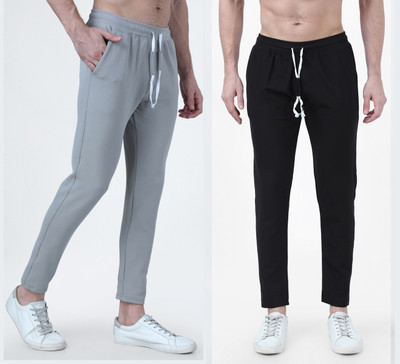 kushwaha fashion point Solid Men Black, Grey Track Pants