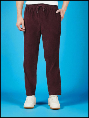 THE SAVIRA FASHION TREND Self Design Men Purple Track Pants