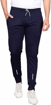PS Traders Solid Men Dark Blue Track Pants