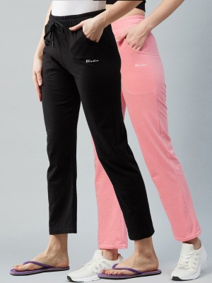 BLINKIN Solid Women Black, Pink Track Pants