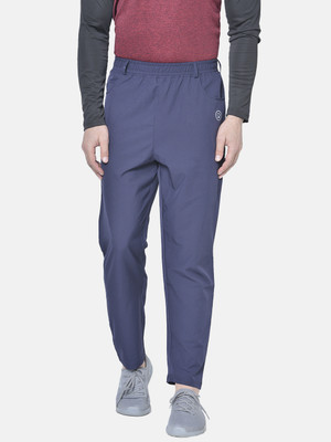 CHKOKKO Solid Men Blue Track Pants