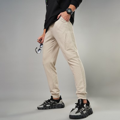 Street 808 by Pantaloons Solid Men White Track Pants