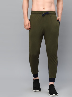 RIGO Colorblock Men Green Track Pants