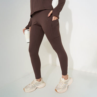Ajile By Pantaloons Solid Women Brown Track Pants