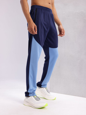 HRX by Hrithik Roshan Colorblock Men Blue Track Pants
