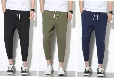 SG Simla Garments Solid Men Blue, Black, Olive Track Pants