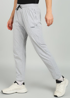 YUNEK Solid Men Grey Track Pants
