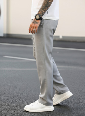 Dockstreet Solid Men Grey Track Pants