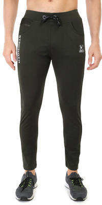 LIKEFIT Solid Men Black Track Pants