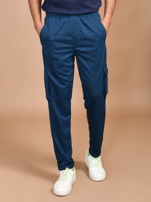 SKYKNIT Solid Men Light Blue Track Pants