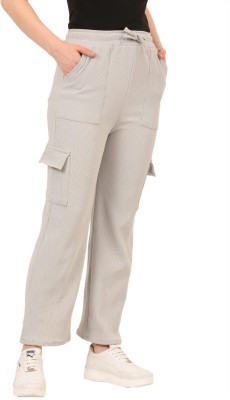 FashionFusion Solid Women White Track Pants
