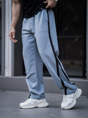 MANIAC Colorblock Men Grey Track Pants