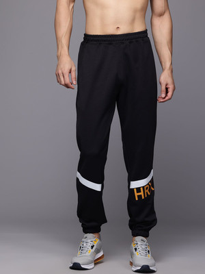 HRX by Hrithik Roshan Printed Men Black Track Pants