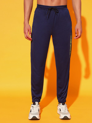 GLITO Solid Men Dark Blue Track Pants