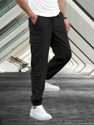 Kesaria Textile Company Solid Men Black Track Pants