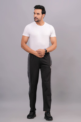 JP Creations Solid Men Black Track Pants