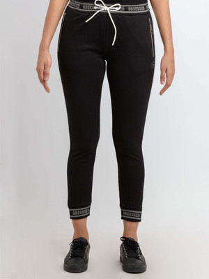 Status Quo Solid Women Black Track Pants