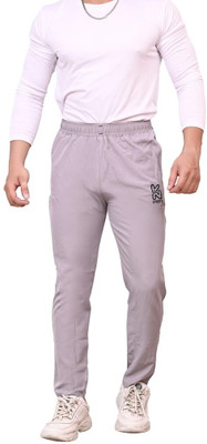 KN APPERALS Printed Men Silver Track Pants